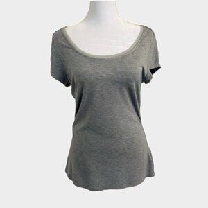 WHBM Grey Ruched Tee